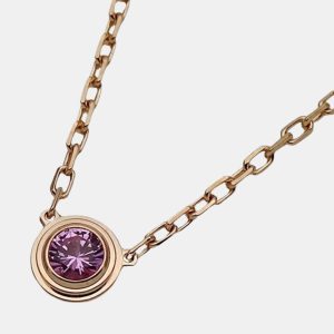 Cartier 18K Rose Gold and Sapphire d'Amour Pendant Necklace, Necklaces - Luxury Closet catalog