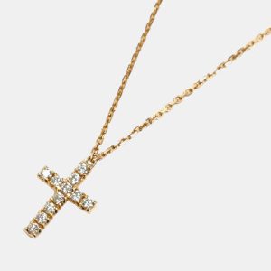 Cartier 18K Rose Gold and Diamond Symbols Cross Pendant Necklace, Necklaces - Luxury Closet catalog