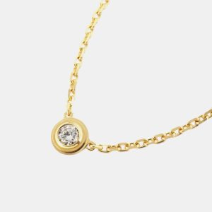 Cartier 18K Yellow Gold and Diamond Diamants L&eacute;gers Pendant Necklace, Necklaces - Luxury Closet catalog