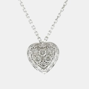 Cartier 18K White Gold and Diamond Heart Pendant Necklace, Necklaces - Luxury Closet catalog