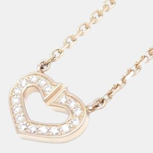 Cartier 18K Rose Gold and Diamond Heart C Pendant Necklace, Necklaces - Luxury Closet catalog