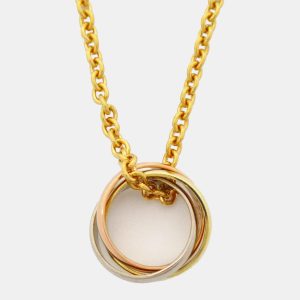 Cartier 18K Yellow, Rose, White Gold Trinity Pendant Necklace, Necklaces - Luxury Closet catalog