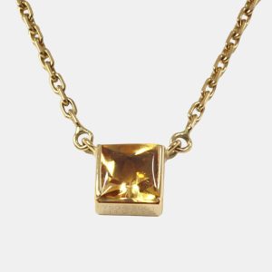 Cartier 18K Yellow Gold and Citrine Tank Pendant Necklace, Necklaces - Luxury Closet catalog