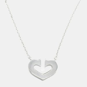 Cartier 18K White Gold Heart C Pendant Necklace, Necklaces - Luxury Closet catalog