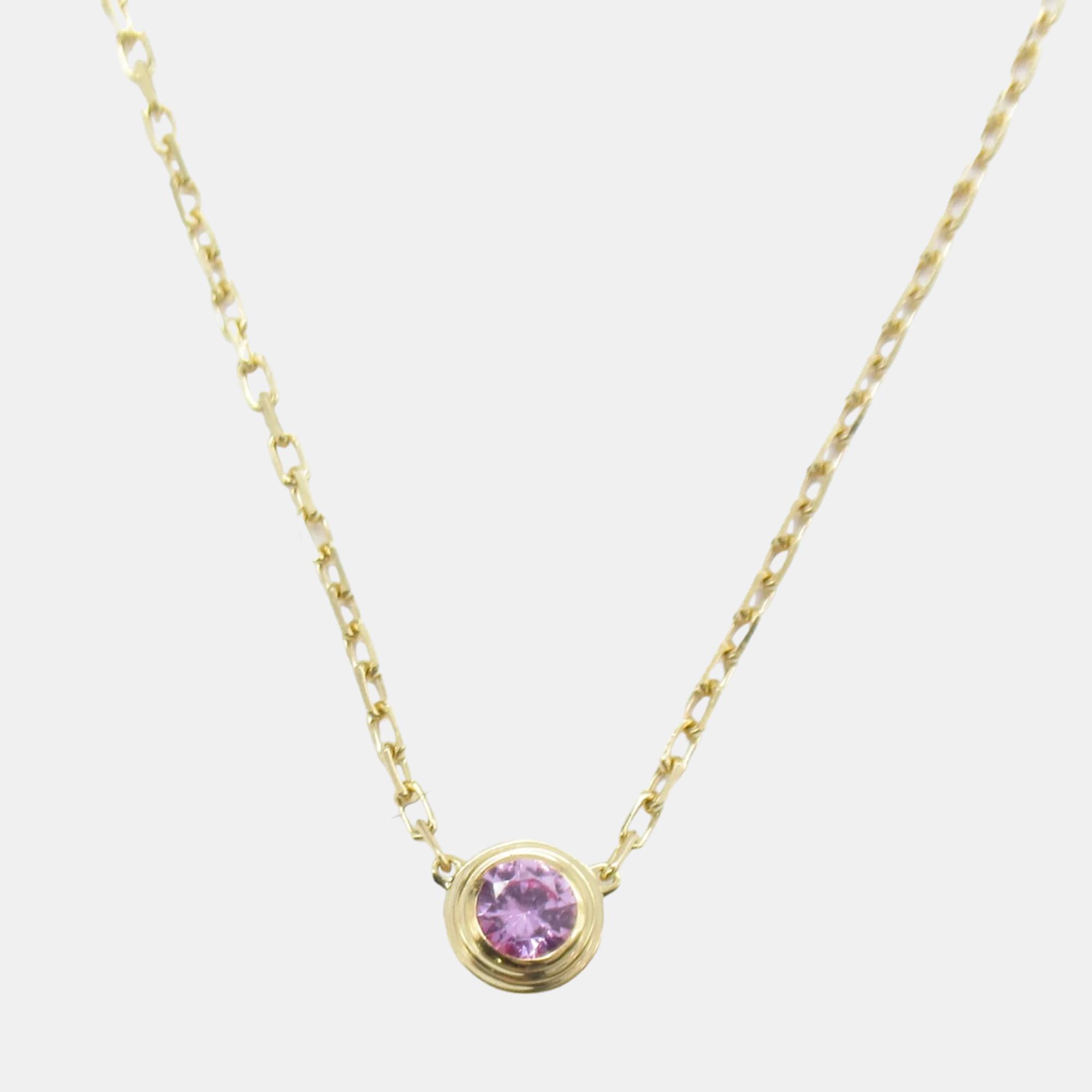 Cartier 18K Rose Gold and Sapphire D'amour Pendant Necklace, Necklaces - Luxury Closet catalog