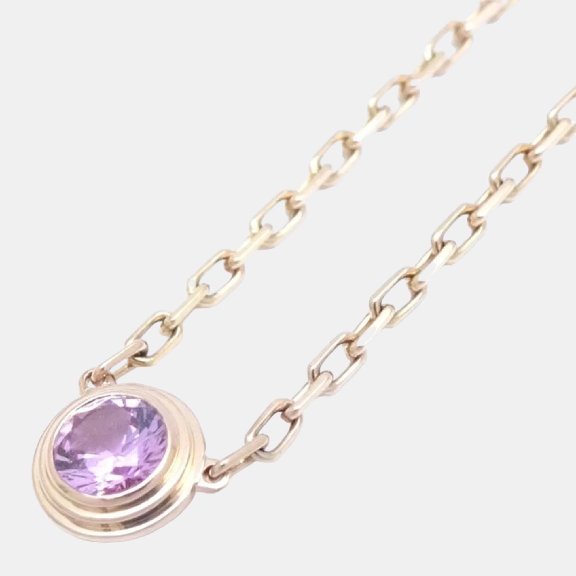 Cartier 18K Rose Gold and Sapphire D'amour Pendant Necklace, Necklaces - Luxury Closet catalog
