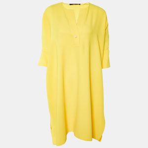 CH Carolina Herrera Yellow Crepe Shift Dress XS, Dresses - Luxury Closet catalog