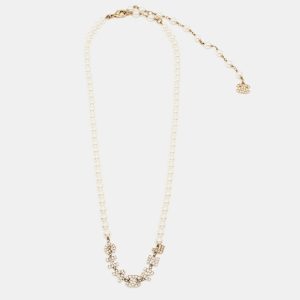 Chanel CC Faux Pearl Crystal Gold Tone Necklace, Jewelry - Luxury Closet catalog