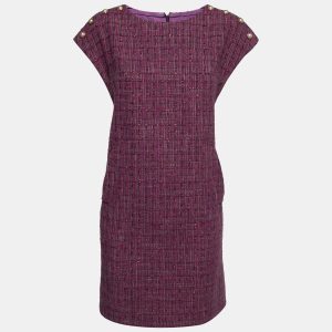 Chanel Purple Fantasy Tweed Sleeveless Short Dress M, Dresses - Luxury Closet catalog