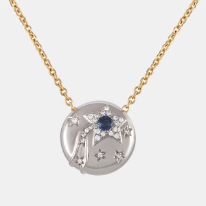 Chanel 18K Yellow and White Gold Diamond and Sapphire Night and Day Necklace, Necklaces - Luxury Closet catalog