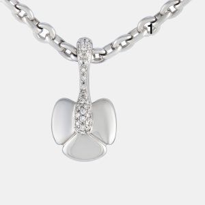 Chaumet 18K White Gold Diamond Pendant Necklace, Necklaces - Luxury Closet catalog