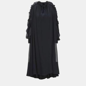 Chloe Anthracite Blue Silk Flared Midi Dress S (FR 36), Dresses - Luxury Closet catalog