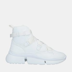 Chloe White Leather Sonnie Sneakers Size 38, Athletic Shoes & Sneakers - Luxury Closet