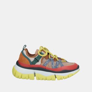 Chloe Multicolor Leather and Fabric Sneakers Size 36, Athletic Shoes & Sneakers - Luxury Closet