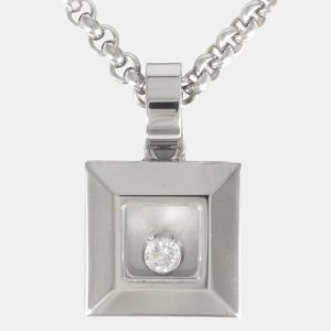 Chopard 18K White Gold and Diamond Happy Diamonds Pendant Necklace, Necklaces - Luxury Closet catalog