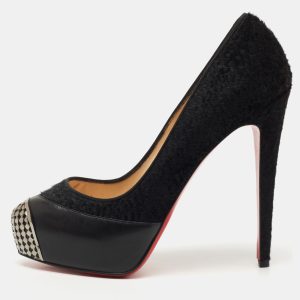 Christian Louboutin Black Calfhair and Leather Maggie Pumps Size 40, Pumps - Luxury Closet catalog