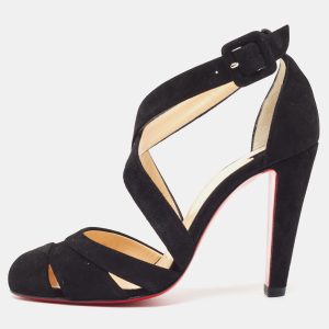 Christian Louboutin Black Suede Estradouche Pumps Size 35.5, Pumps - Luxury Closet catalog
