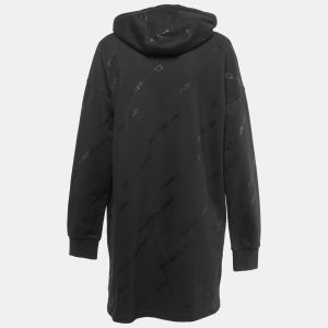 Class by Roberto Cavalli Black Logo Print Cotton Hooded Dress L, Dresses - Luxury Closet catalog