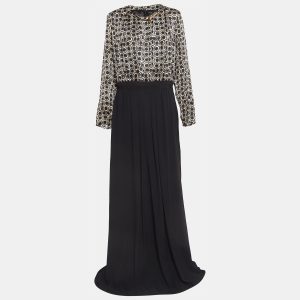Class by Roberto Cavalli Black Snake Print and Crepe Stampa Cerchi Maxi Dress L, Dresses - Luxury Closet catalog