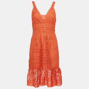 Diane Von Furstenberg Orange Guipure Lace Tiana Midi Dress M, Dresses - Luxury Closet catalog