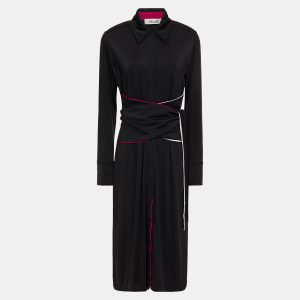 Diane Von Furstenberg Black/Pink Jersey Midi Dress XS, Dresses - Luxury Closet catalog