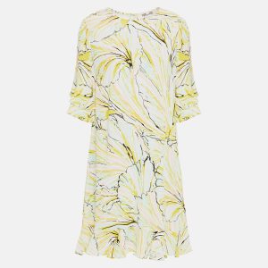 Diane Von Furstenberg White Printed Crepe Shift Dress S, Dresses - Luxury Closet catalog