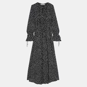 Diane Von Furstenberg Black Floral Print Viscose Maxi Dress L, Dresses - Luxury Closet catalog