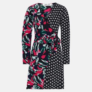 Diane Von Furstenberg Black Printed Silk Raven Wrap Dress M, Dresses - Luxury Closet catalog