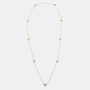 Dior Rose Des Vents Mother of Pearl Diamond 18k Yellow Gold Long Necklace, Necklaces - Luxury Closet catalog