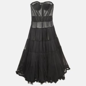 Dolce & Gabbana Black Tulle Semi Sheer Strapless Corset Dress M, Dresses - Luxury Closet catalog