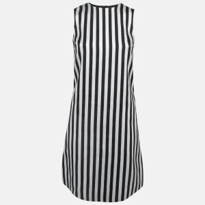 Dolce & Gabbana Monochrome Striped Cotton Sleeveless Mini Dress XS, Dresses - Luxury Closet catalog