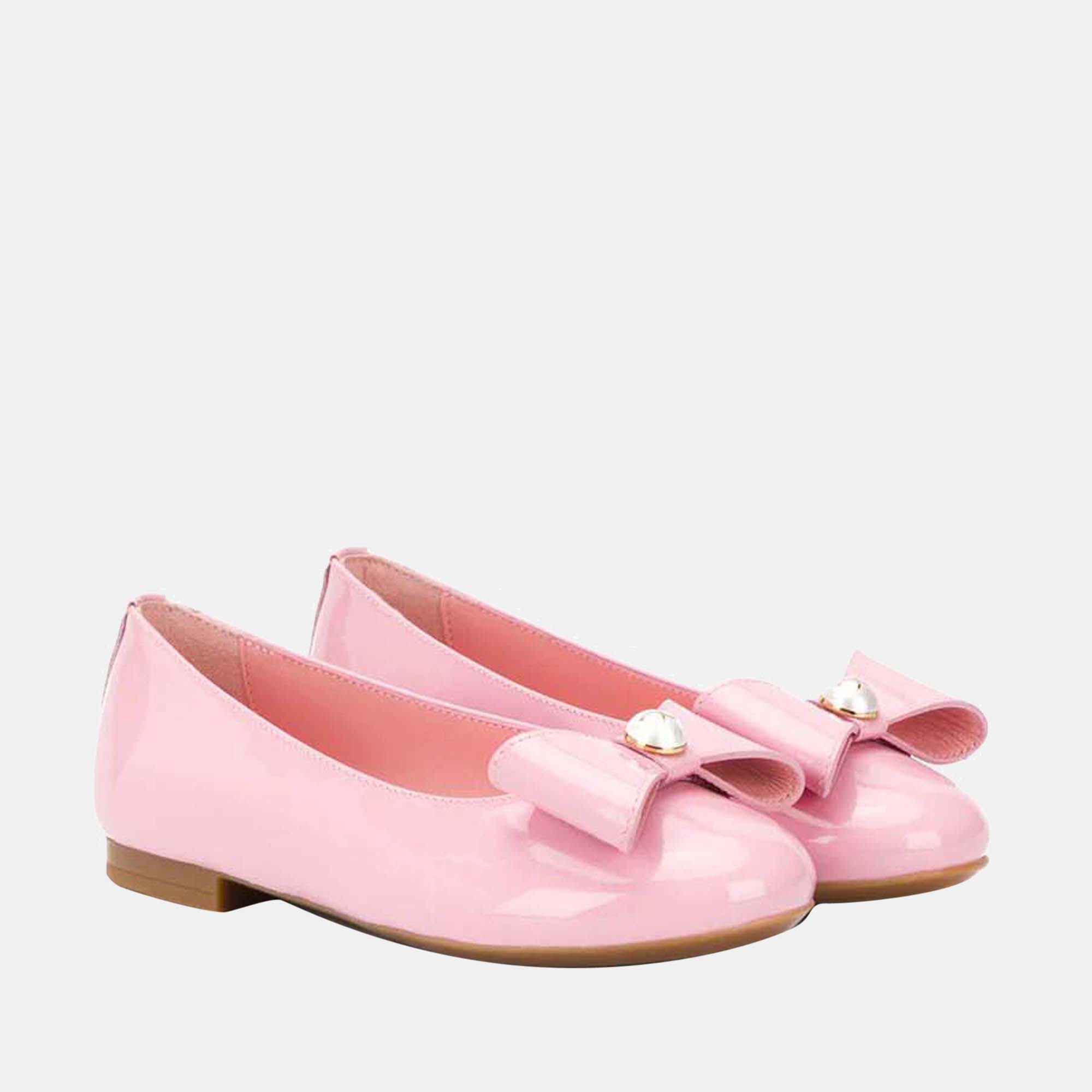 Dolce & Gabbana Kids Pink Patent Leather Ballerinas EU 26, Pumps - Luxury Closet catalog