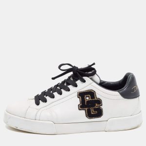 Dolce & Gabbana Dolce & Gabbana White Leather Portofino Lace-Up Sneakers Size 41, Athletic Shoes & Sneakers - Luxury Closet