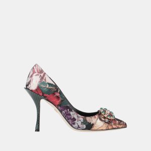 Dolce & Gabbana Snakeskin and Brocade Fabric Pumps Size 35.5, Pumps - Luxury Closet catalog