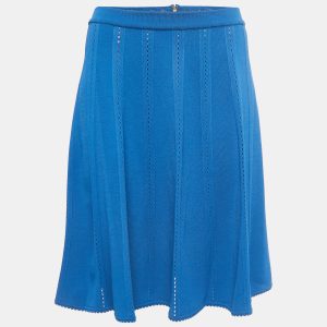 Elie Saab Blue Knit A-Line Skirt L, Skirts - Luxury Closet catalog