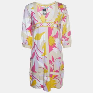 Emilio Pucci Multicolor Printed Cotton Knit Midi Dress M, Dresses - Luxury Closet catalog