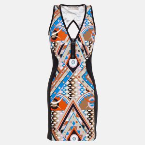 Emilio Pucci Black/Multicolor Printed Knit Mini Dress L (IT 44), Dresses - Luxury Closet catalog