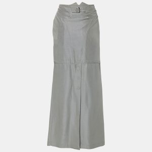 Emporio Armani Grey Jacquard Maxi Skirt M, Skirts - Luxury Closet catalog