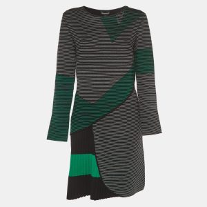 Emporio Armani Black Striped Knit Pleat Detail Short Dress M, Dresses - Luxury Closet catalog