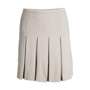 Ermanno Scervino Beige Wool Pleated Mini Skirt S, Skirts - Luxury Closet catalog