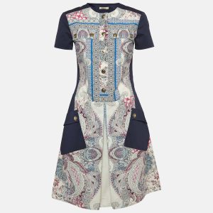 Etro Cotton Printed Cotton Short Sleeve Sheath Dress S, Dresses - Luxury Closet catalog