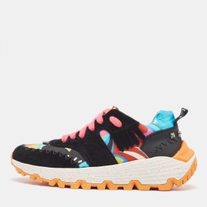 Etro Multicolor Suede and Leather Low Top Trainers Sneakers Size 38, Athletic Shoes & Sneakers - Luxury Closet