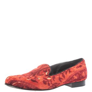 Etro Red Brocade Velvet Smoking Slippers Size 39, Loafers & Slip-Ons - Luxury Closet catalog