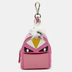 Fendi Pink Nylon and Leather Monster Backpack Charm, Jewelry - Luxury Closet catalog