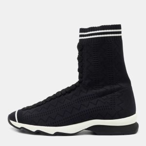 Fendi Black Knit Fabric Sock High Top Sneakers Size 40, Athletic Shoes & Sneakers - Luxury Closet