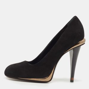 Fendi Black Suede Round Toe Pumps Size 40, Pumps - Luxury Closet catalog