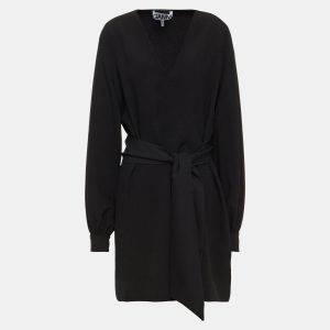 Ganni Black Crepe Mini Dress XS (EU 34), Dresses - Luxury Closet catalog