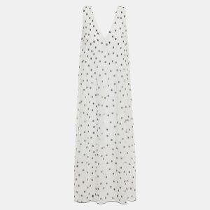 Ganni White Polka Dot Crepe Pleated Midi Dress M (EU 36), Dresses - Luxury Closet catalog