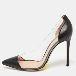 Gianvito Rossi Black/Transparent Leather and PVC Plexi Pumps Size 36.5, Pumps - Luxury Closet catalog