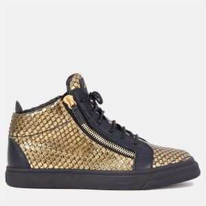 Giuseppe Zanotti Snakeskin Embossed Leather Sneakers Size 38, Athletic Shoes & Sneakers - Luxury Closet